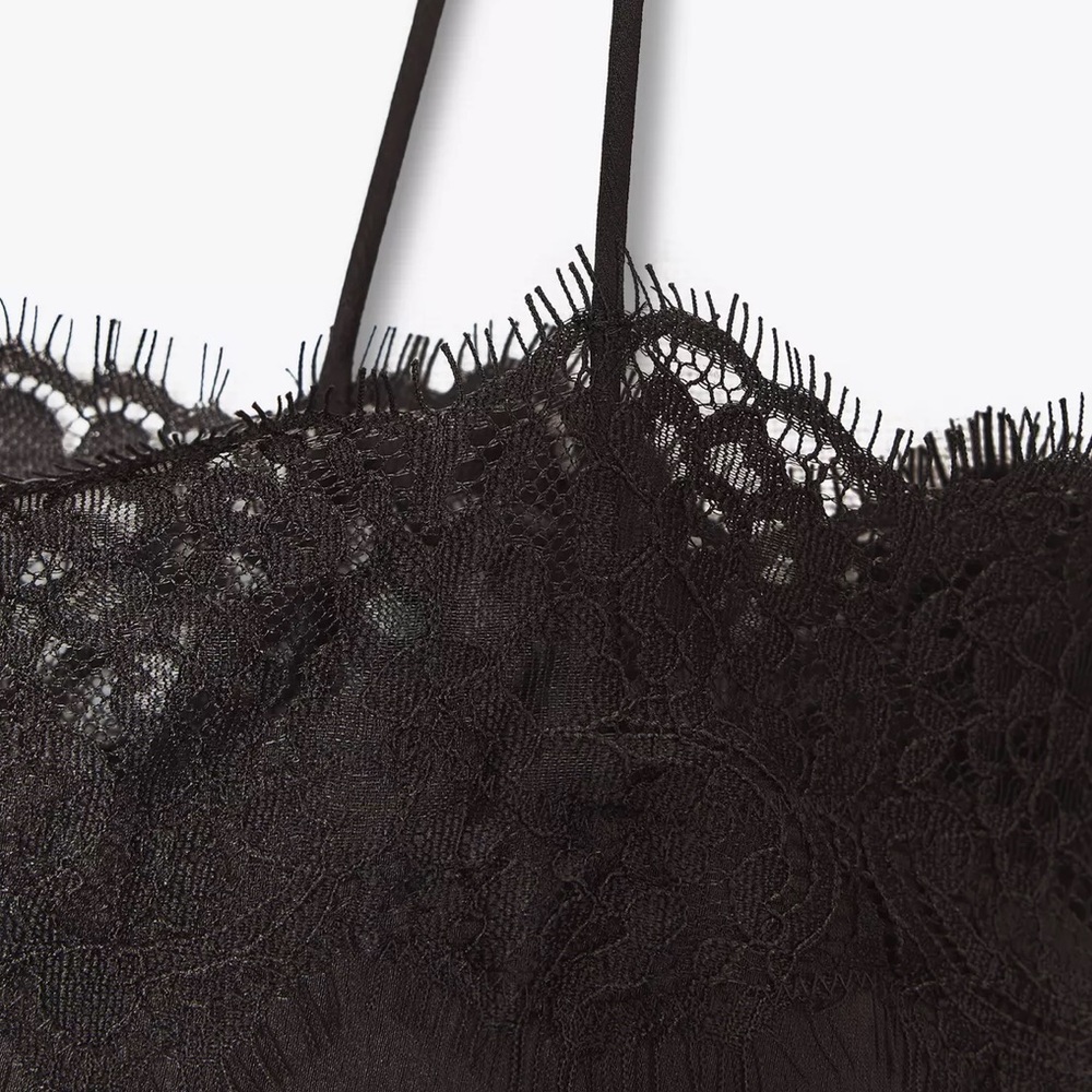 ZARA SATIN EFFECT LACE TOP ZW COLLECTION - Picture 11 of 16